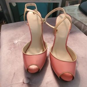 Salmon colored Nine West slingback